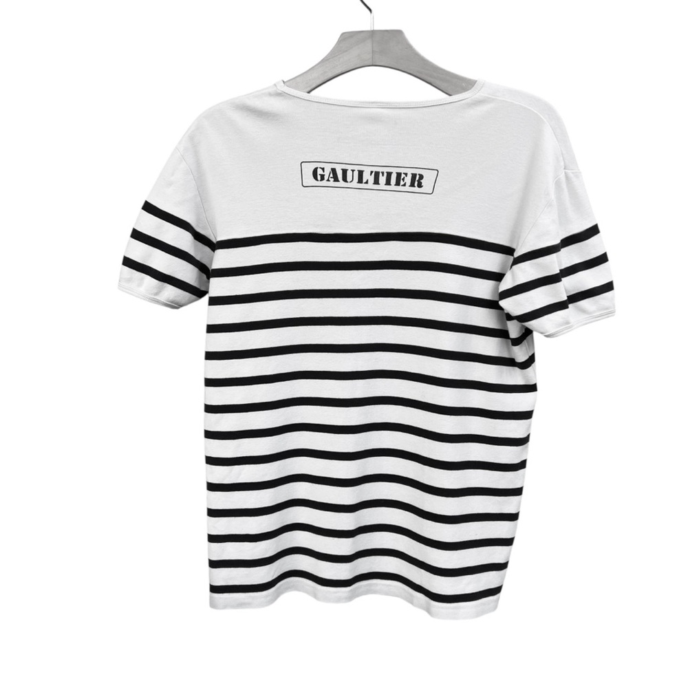 Jean Paul Gaultier “Le Male” Parfums Striped Vintage Short Sleeve T-Shirt L/XL - Picture 7 of 11